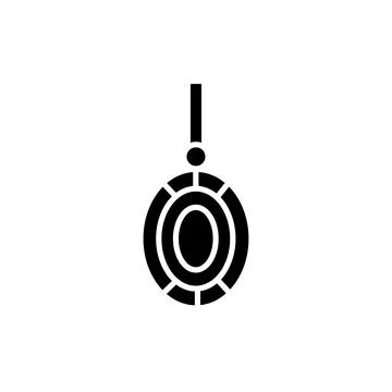 Pendant line icon. Isolated vector element. Stock Illustration