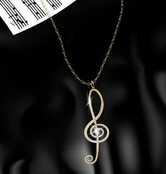 Pendant treble clef Stock Illustration
