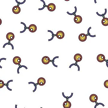 Pendants jewellery vector seamless pattern Illustrazione stock