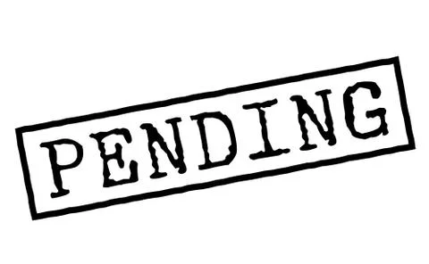 Pending black rubber stamp Stockillustratie