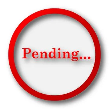 Pending icon. Internet button on white  background.. Illustrazione stock