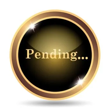 Pending icon. Internet button on white background.. Illustrazione stock