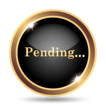 Pending icon. Internet button on white background.. Stock Illustration