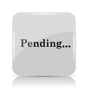 Pending icon. Internet button on white background.. Illustrazione stock
