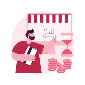 Pending payment abstract concept vector illustration. Stockillustratie