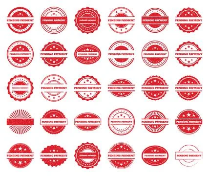 Pending Payment Red Stamp Graphics. Business Transaction and Financial Proces Stockillustratie