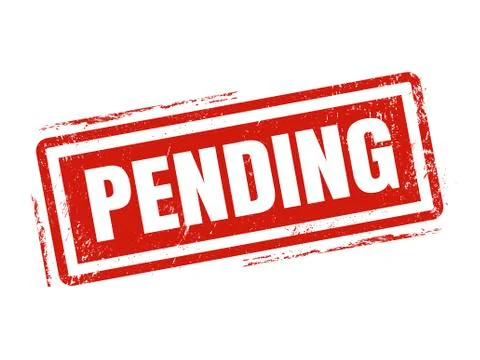 Pending red stamp style Illustrazione stock