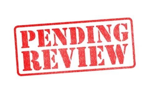 PENDING REVIEW stamp Illustrazione stock