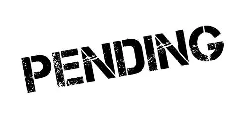 Pending rubber stamp Stockillustratie