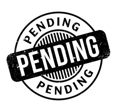 Pending rubber stamp Stockillustratie