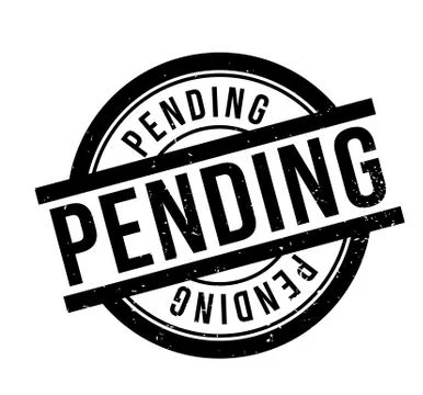 Pending rubber stamp Stockillustratie