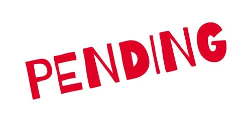 Pending rubber stamp Stockillustratie