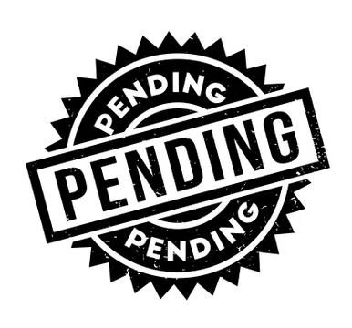 Pending rubber stamp Stockillustratie