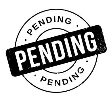 Pending rubber stamp Stockillustratie