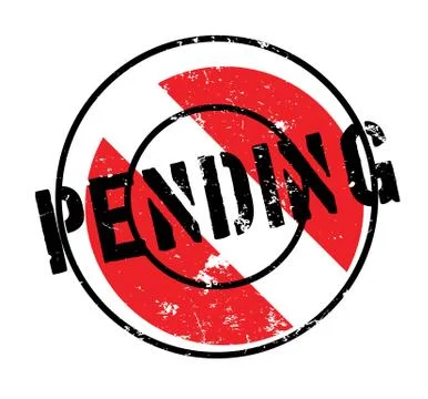 Pending rubber stamp Stockillustratie