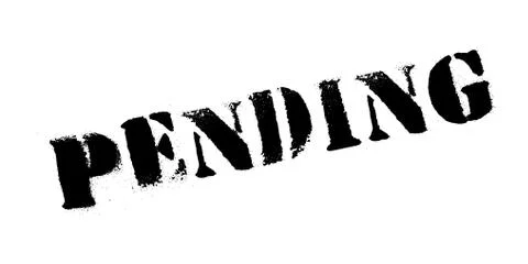 Pending rubber stamp Stockillustratie
