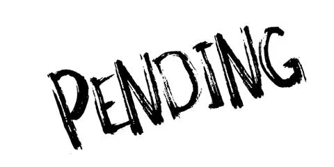 Pending rubber stamp Stockillustratie