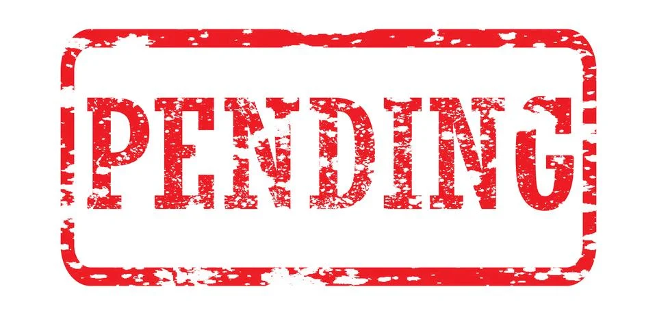 Pending Rubber Stamp Status Vector Stock Illustration