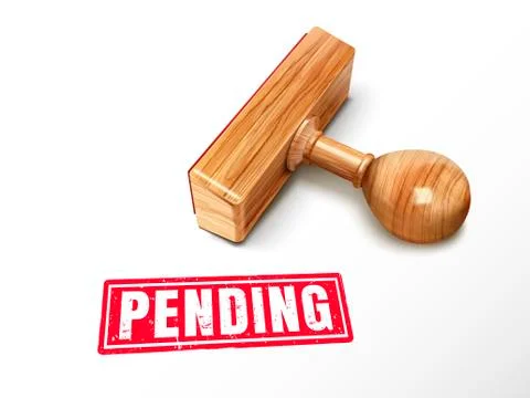 Pending text and stamp Stock Illustration
