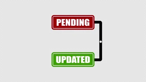 Pending updated status connector animation Stock Footage 335895282