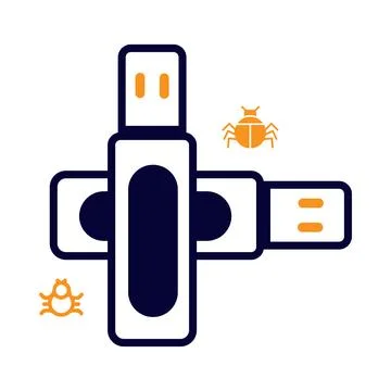 Pendrive, bug, virus, usb, flash, computer drive, computer bug virus on usb.. 스톡 일러스트