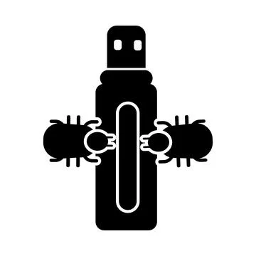 Pendrive, bug, virus, usb, flash, computer drive, computer bug virus on usb.. イラスト素材