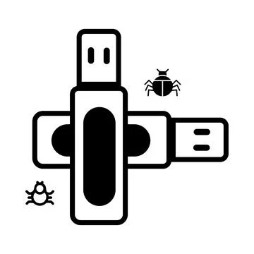 Pendrive, bug, virus, usb, flash, computer drive, computer bug virus on usb.. 스톡 일러스트