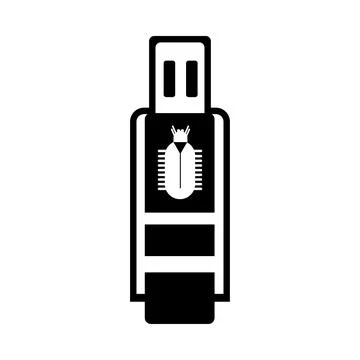 Pendrive, bug, virus, usb, flash, computer drive, computer bug virus on usb.. 스톡 일러스트