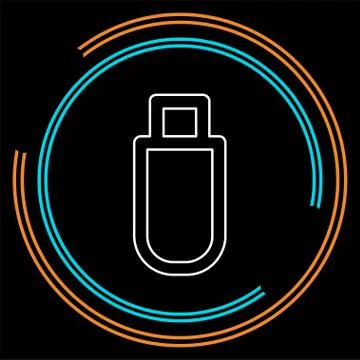 Pendrive sign illustration, usb icon Stock Illustration