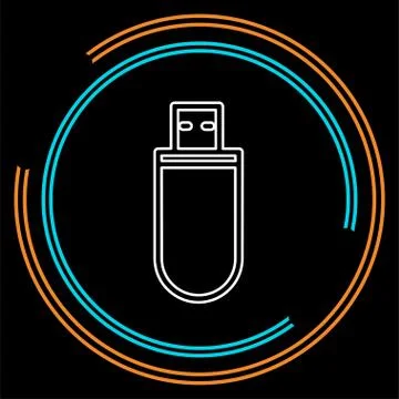 Pendrive sign illustration, usb icon Stock Illustration