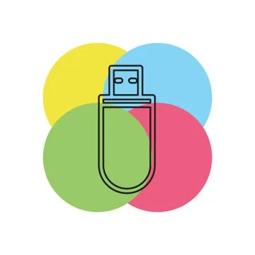 Pendrive sign illustration, usb icon Illustrazione stock