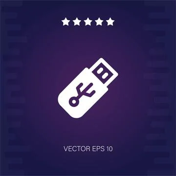 Pendrive vector icon Illustrazione stock