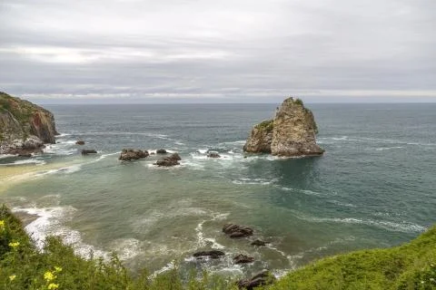 Pendueles beach Fotos Stock