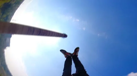 Pendulum after the jump Stock Footage 42418751