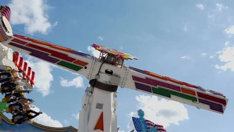 Pendulum amusement ride Stock Footage 201388149