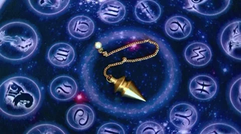 Pendulum and astrology Stock Footage