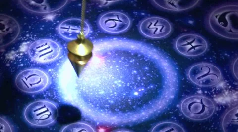 Pendulum and astrology Stock Footage