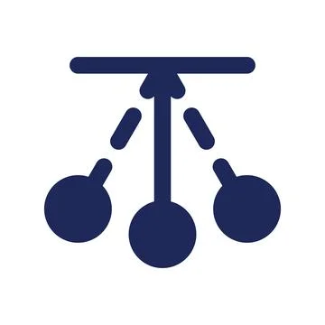 Pendulum animation black pixel perfect solid ui icon Stock Illustration