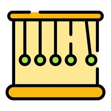Pendulum ball icon vector flat 스톡 일러스트