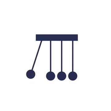 Pendulum with balls icon on white Stock Illustration