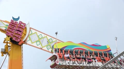Pendulum Carnival Ride Close Up Stock-Footage 57325221