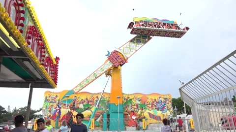 Pendulum Carnival Ride Stock Footage 57330225