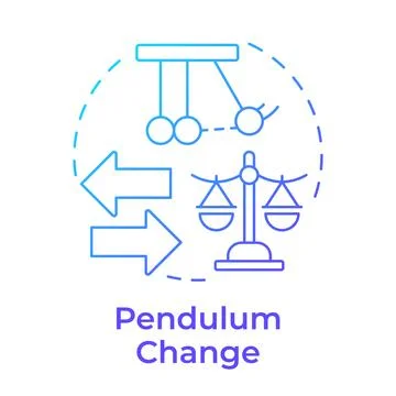 Pendulum change blue gradient concept icon Stock Illustration