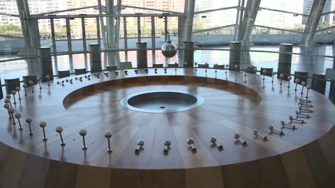 Pendulum to the city of arts and science Stock Footage 137955908