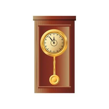 Pendulum clock classic elegant element icon Stock Illustration