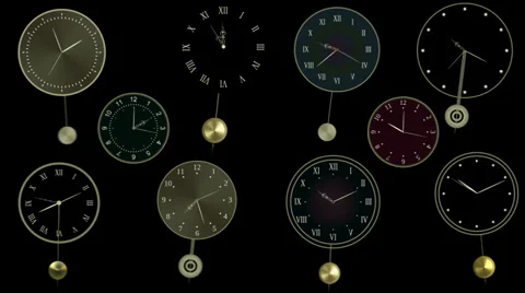 Pendulum clock constructor Stock After Effects