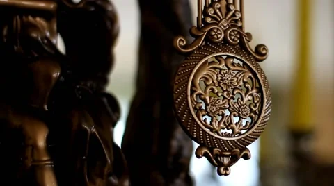 Pendulum of a clock 스톡 동영상 50374502