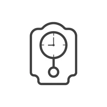 Pendulum clock icon Stock Illustration