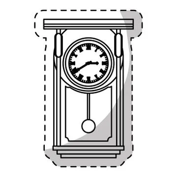 Pendulum clock icon image Stock Illustration