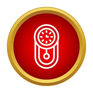Pendulum clock icon representing time and accuracy Stock Illustration